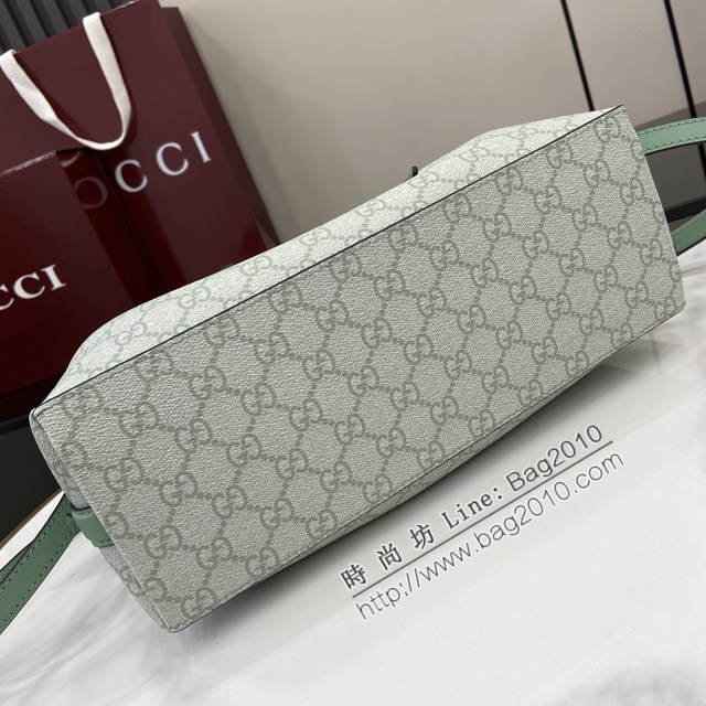 Gucci專櫃古馳最新款購物袋GG圖案條紋織大號肩背包 jh2625型號：815214